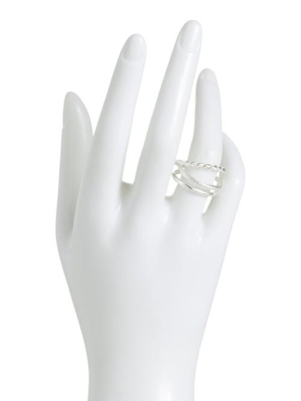 MIA FIORE Made In Italy Sterling Silver Polished Twisted Spinello Ring - Picture 2 of 3